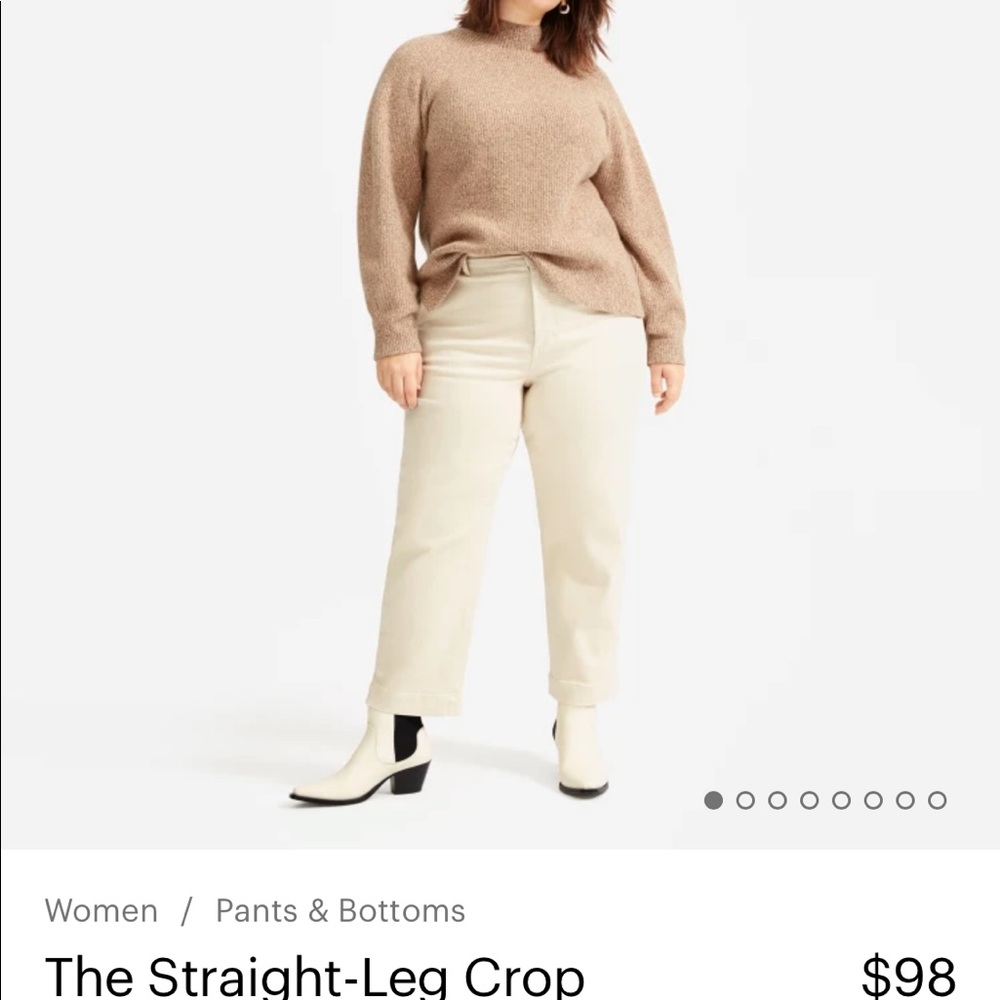 Everlane straight leg crop pant